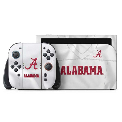 University of Alabama White Jersey Nintendo Switch 2 (2025) with Joy-Con Skin
